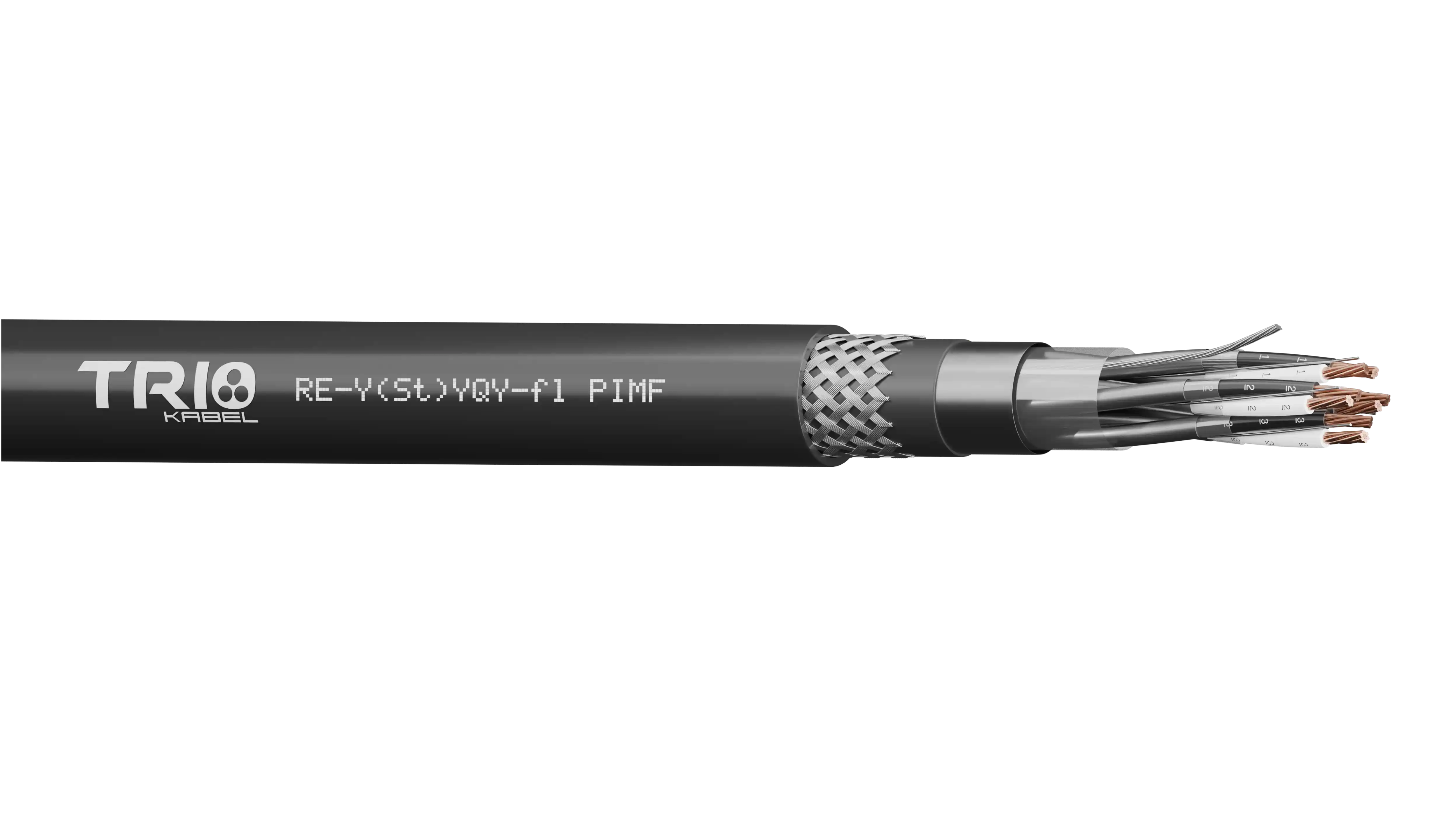 RE-Y(St)YQY-fl PIMF Cu/Pvc/Is/Os/Pvc/Swb/Pvc